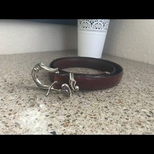 Cute Vintage Brown Leather Brighton Belt